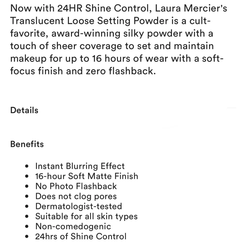 Laura Mercier Translucent Loose Setting Powder